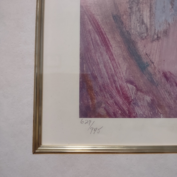 Barbara A. Wood Original Art Signed, Numbered and Framed 629/995  Wildflower - Picture 3 of 14